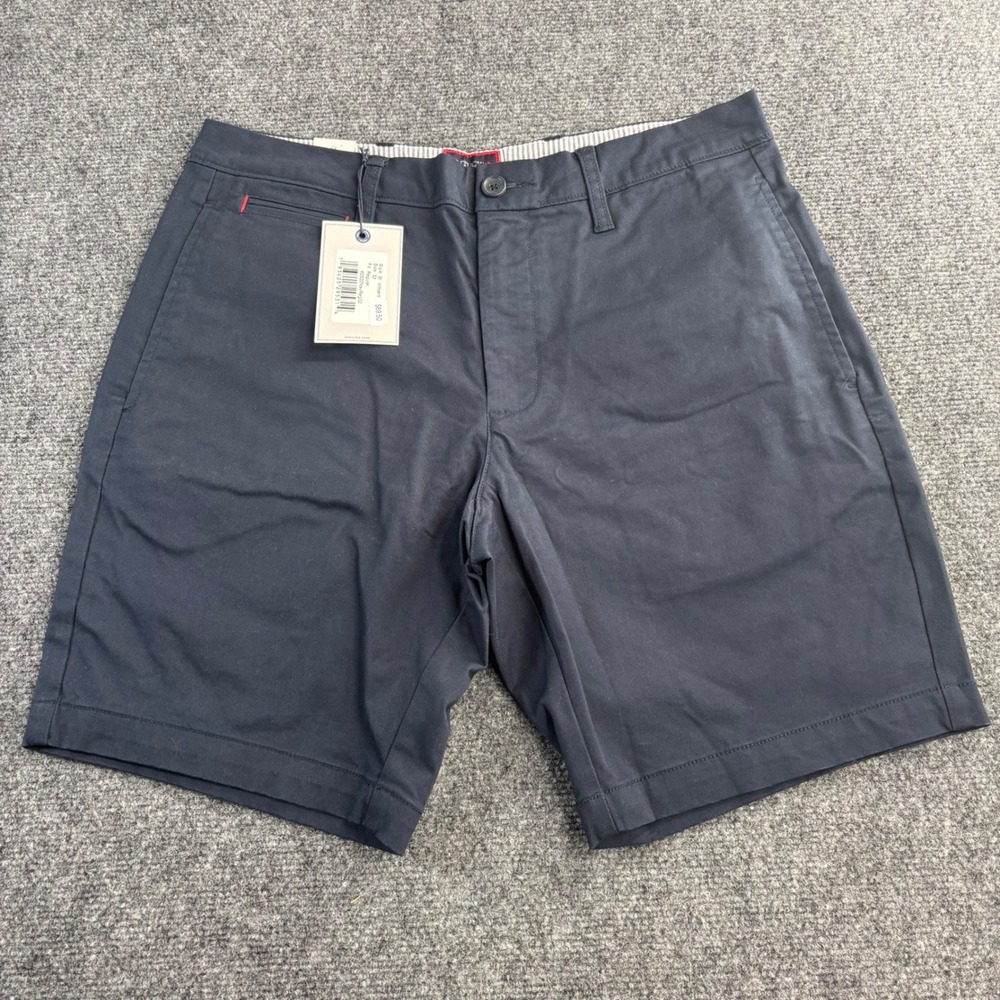 UNTUCKit Chino Shorts Men 32 Navy Blue 9" Inseam Cotton Stretch NWT Casual